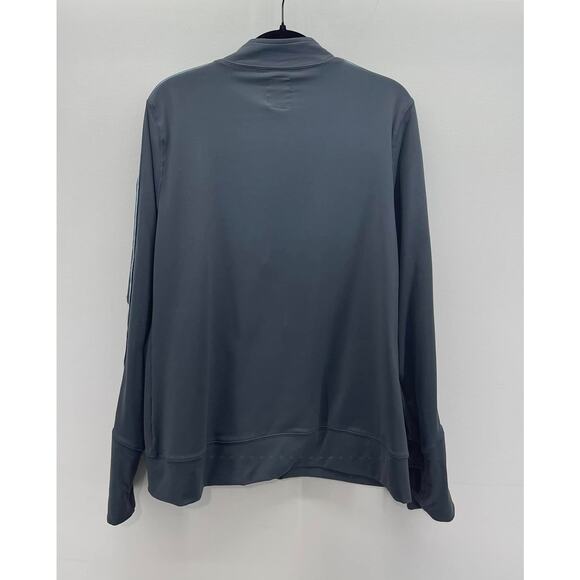 Rodan + Fields Logo Sleeve Gray Light Blue Lightweight Zip Front Active Jacket - Picture 2 of 5